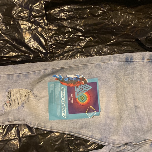 Black pyramid , skinny jeans , waist 32 - Picture 5 of 7